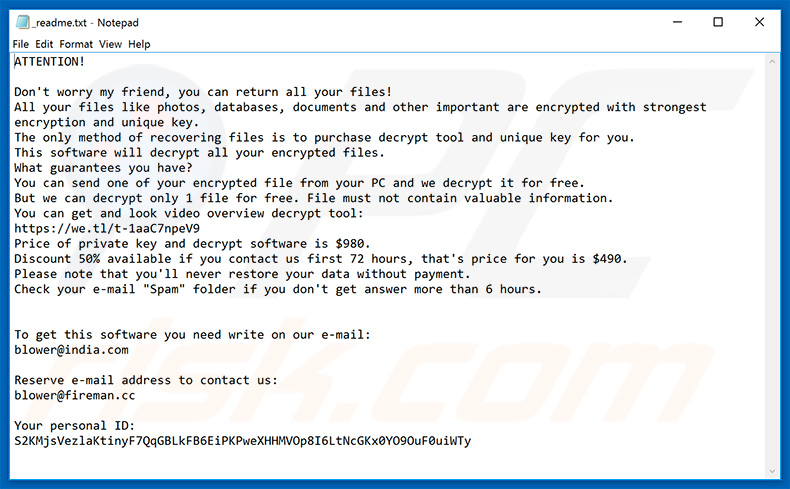 .blower decryptie instructies