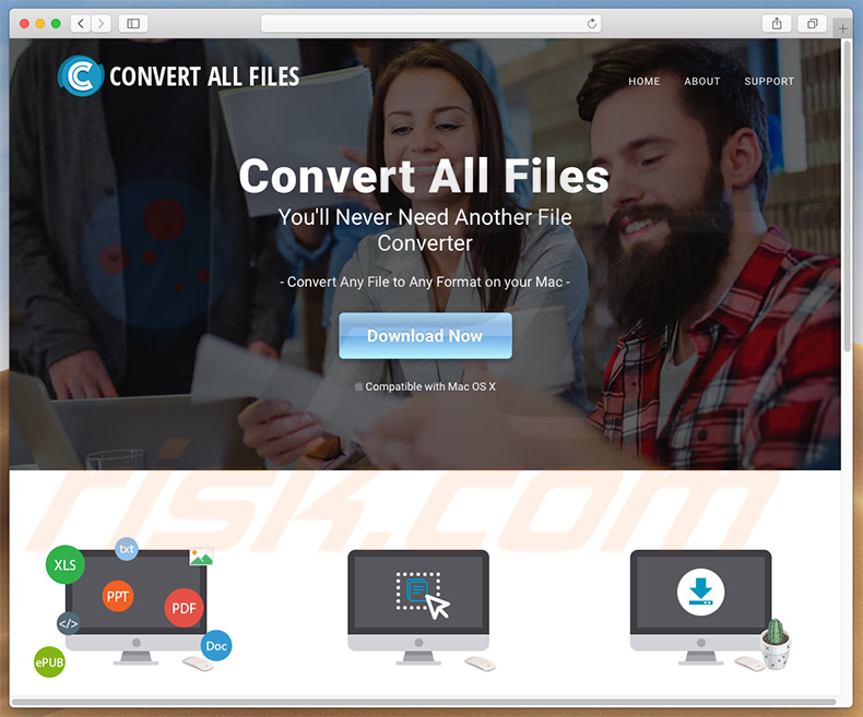 Dubieuze website die search.convertallfiles.com promoot