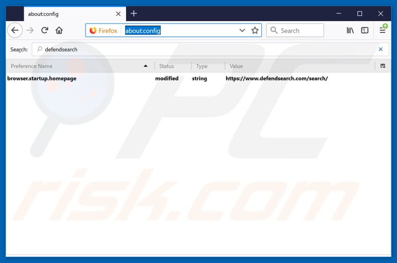Verwijder de defendsearch.com standaard zoekmachine uit Mozilla Firefox 
