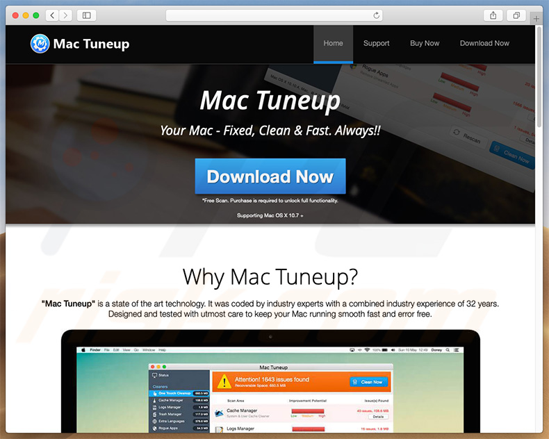 Mac Tuneup Pro ongewenste applicatie download website