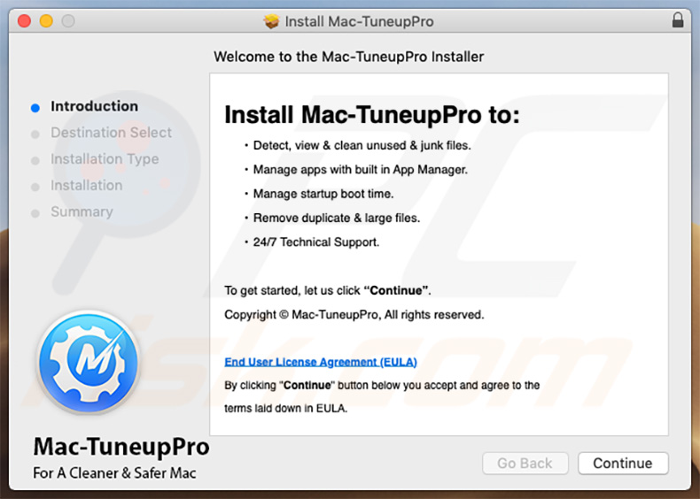 Mac Tuneup Pro installatie setup