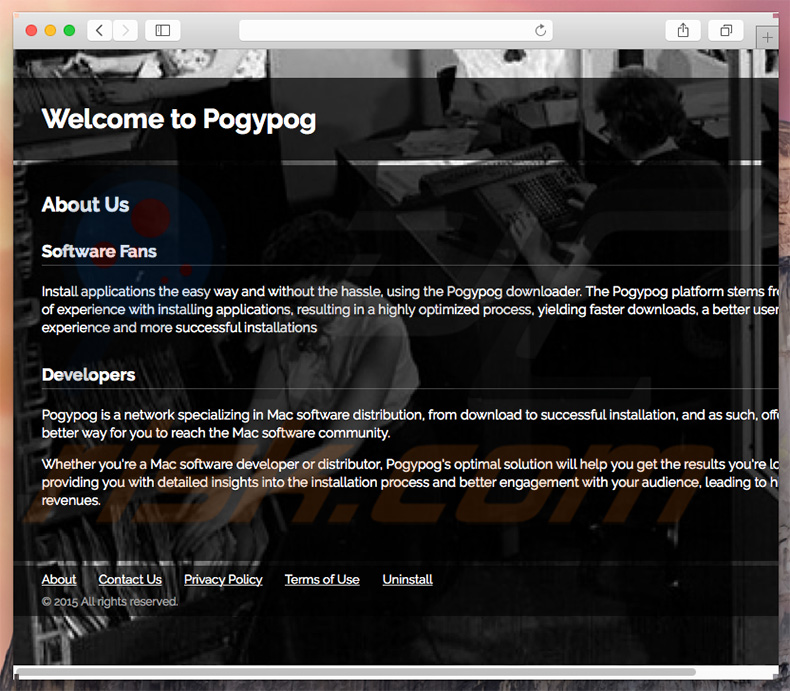 Dubieuze website die search.pogypog.com promoot