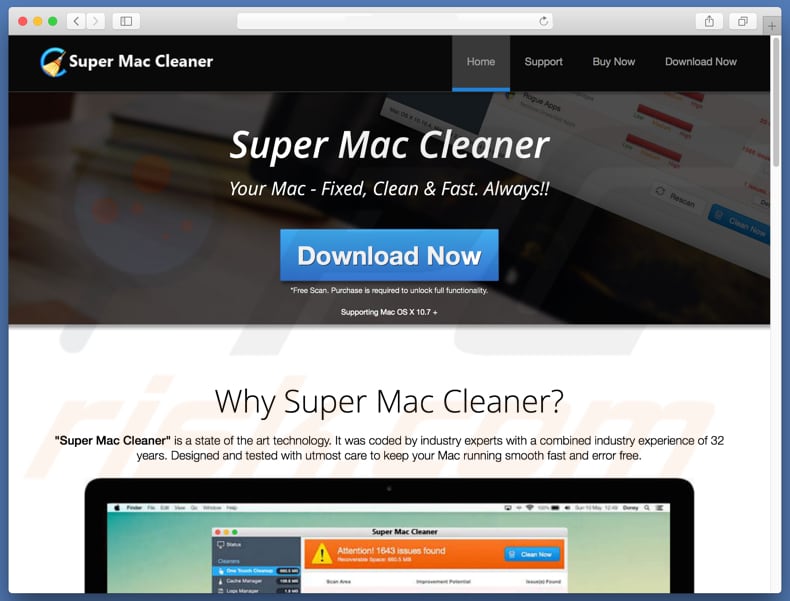 Super Mac Cleaner oplichting