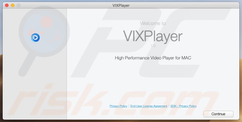 Misleidende app-installer die VixPlayer promoot