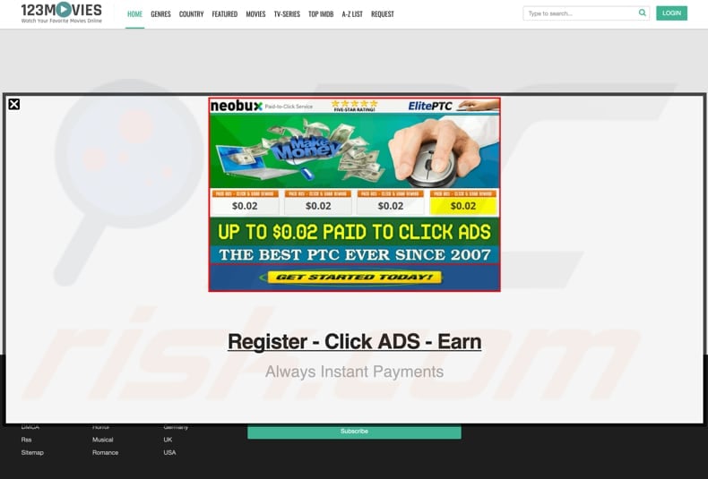 0123movies opent onbetrouwbare loterij-website