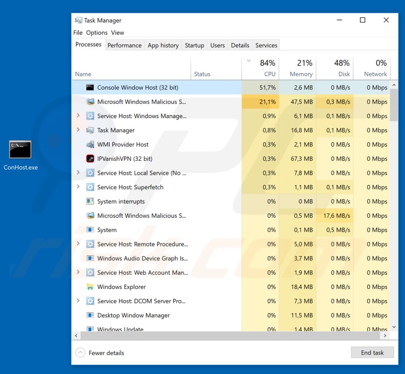 Conhost.exe malware
