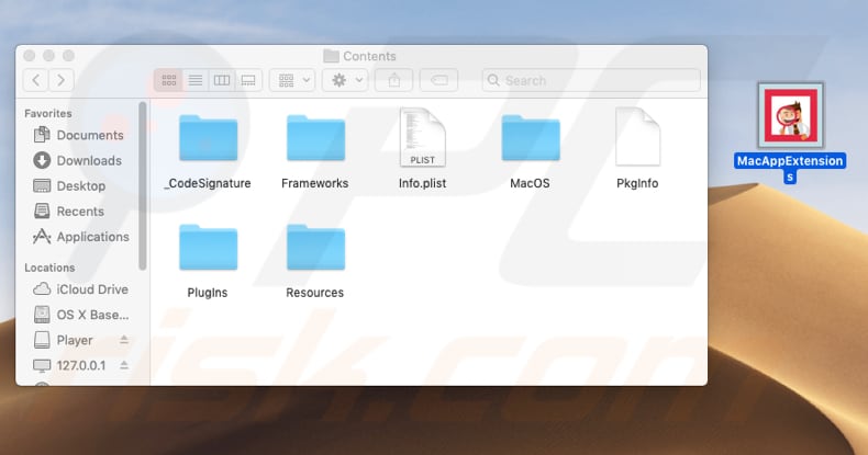 MacAppExtensions browserkaper op een Mac computer