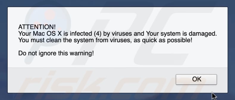Mac OS X is infected (4) by viruses oplichting