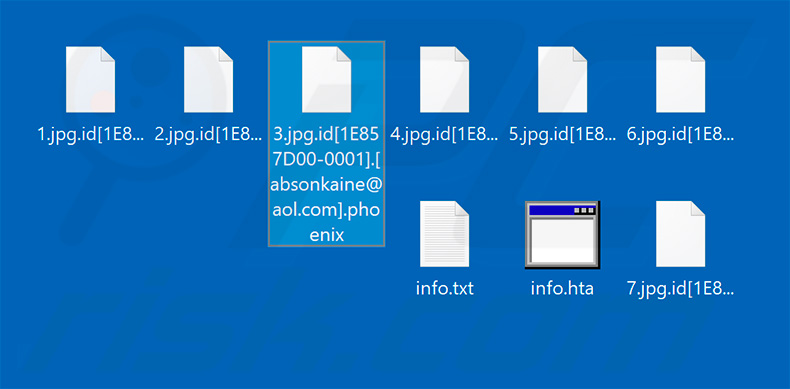 Bestanden versleuteld door Phoenix-Phobos ransomware (.phoenix extensie)