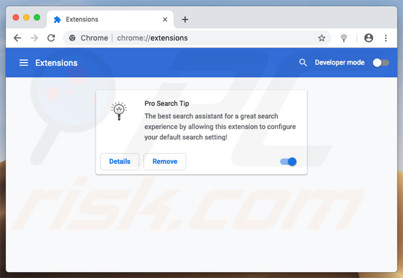 ProSearchTip browserkaper in Google Chrome