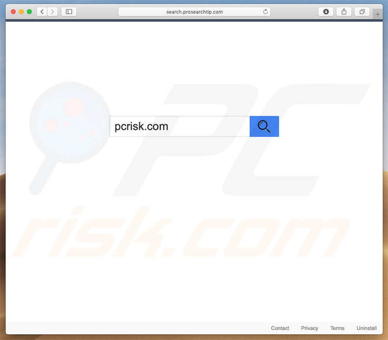 search.prosearchtip.com browserkaper op een Mac computer