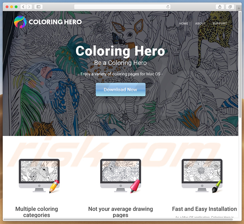 Dubieuze website die search.coloringhero.com promoot