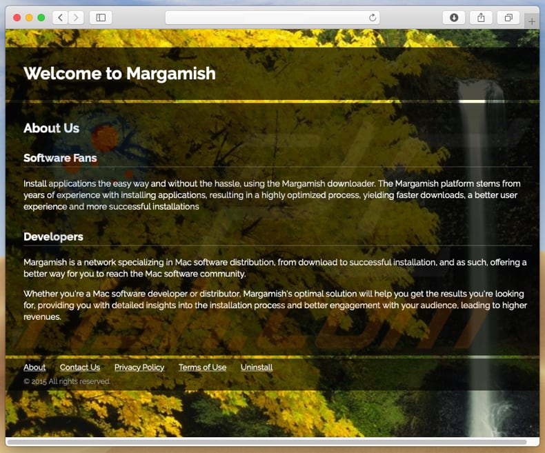 Dubieuze website die search.margamish.com promoot