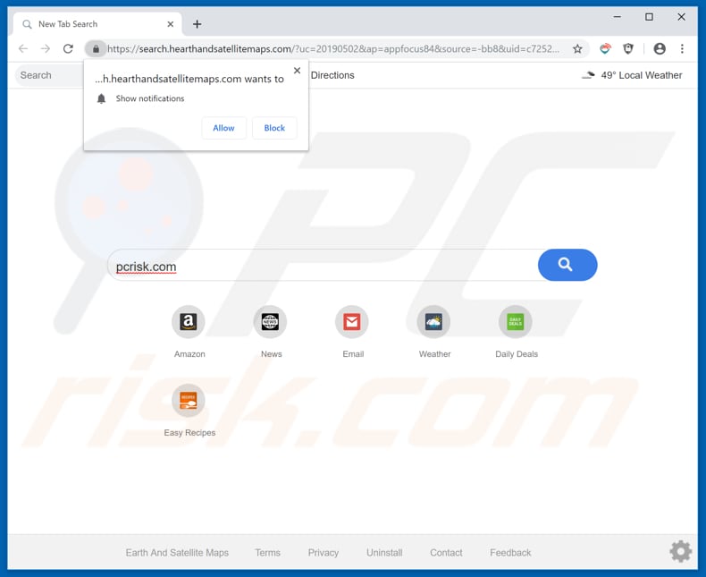 search.hearthandsatellitemaps.com browser hijacker
