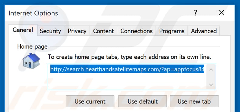 Verwijder search.hearthandsatellitemaps.com als startpagina in Internet Explorer
