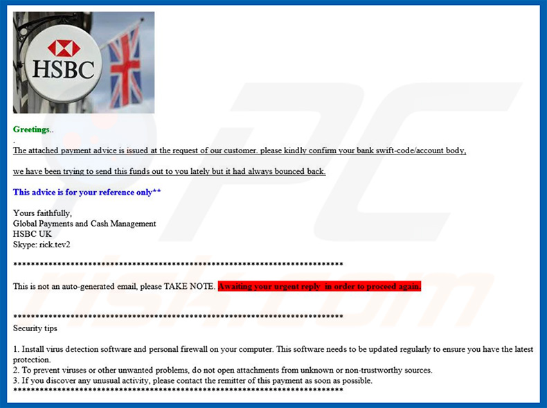 HSBC email-spamcampagne verspreid de NanoCore trojan