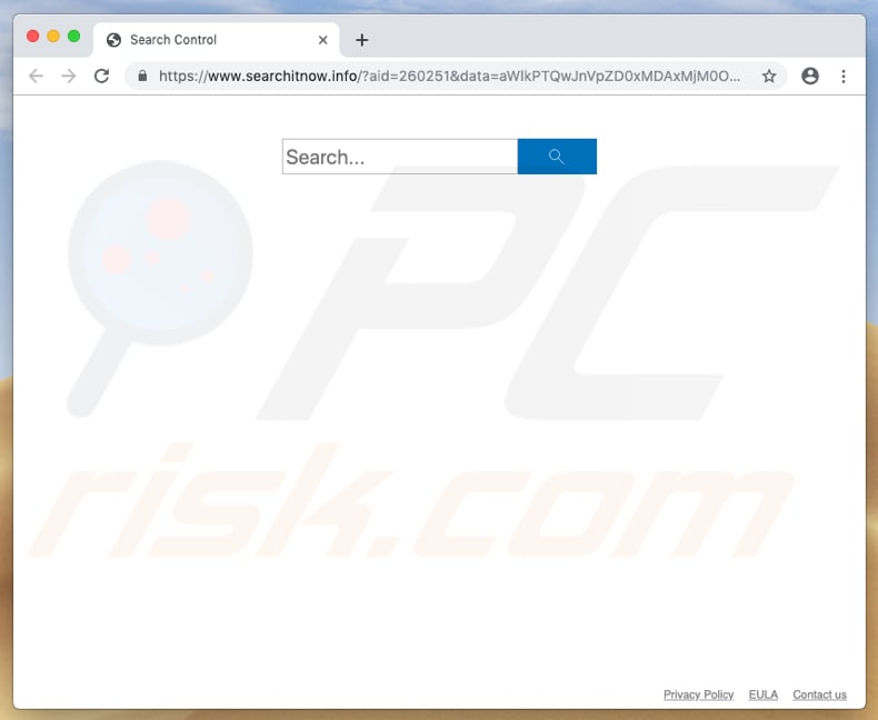 searchitnow.info ingesteld als startpagina