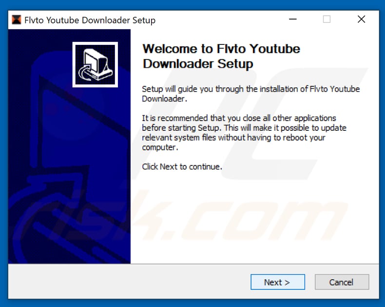 Flvto Youtube Downloader installatie setup