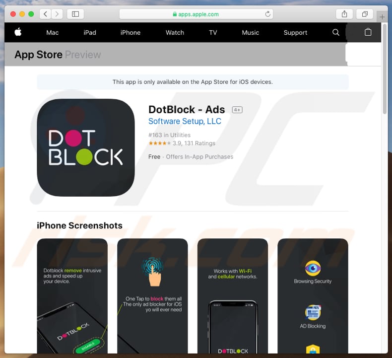 DotBlock in de apple store