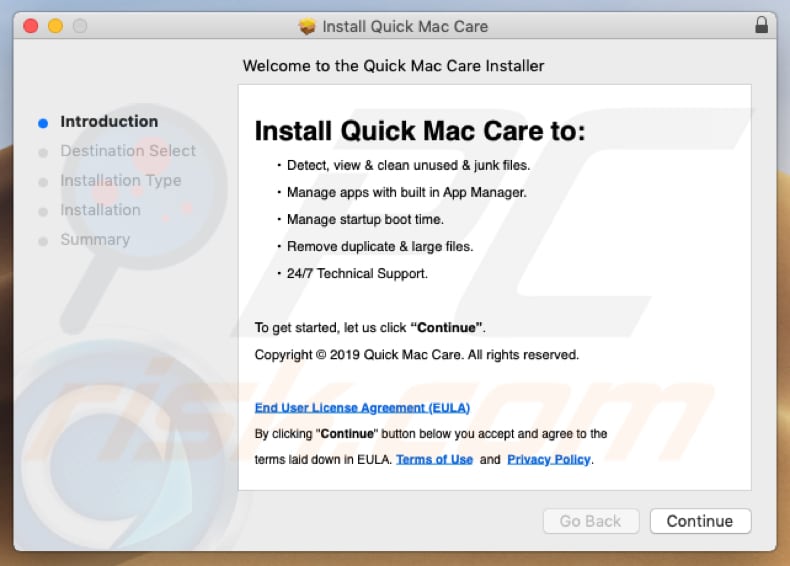 Quick Mac Care installatie