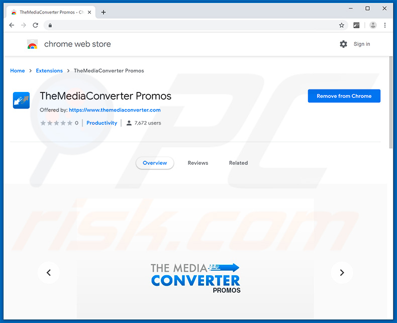 TheMediaConverter Promos in de Google Chrome Webwinkel