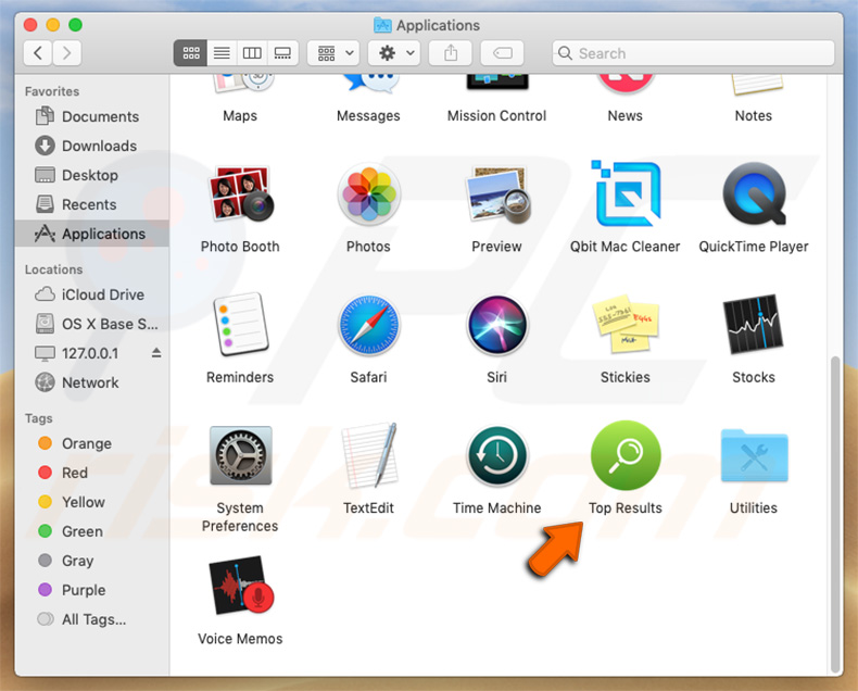 Top Results app in Mac Launchpad