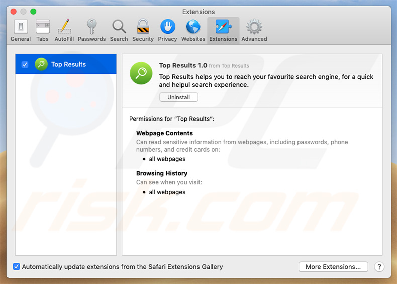 Top Results adware