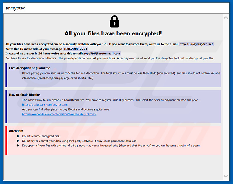 Actor decryptie instructies