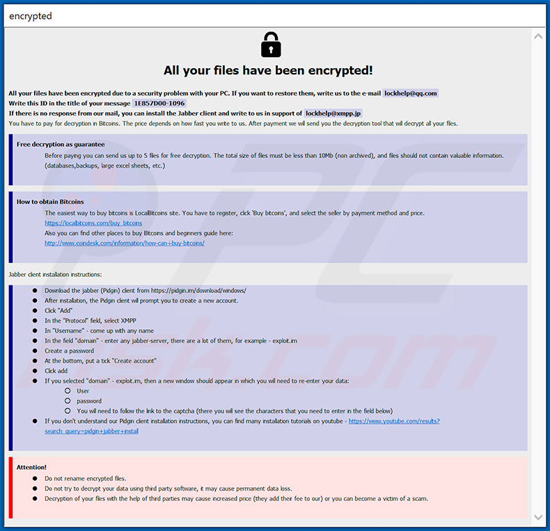 Acute decryptie instructies