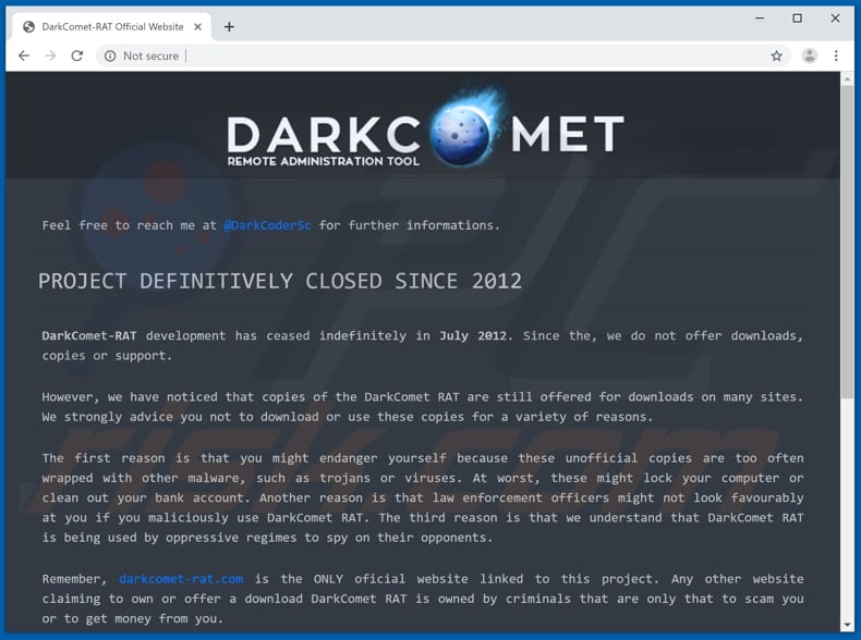 darkcomet officiële download website