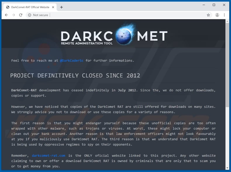 darkcomet officiële download website
