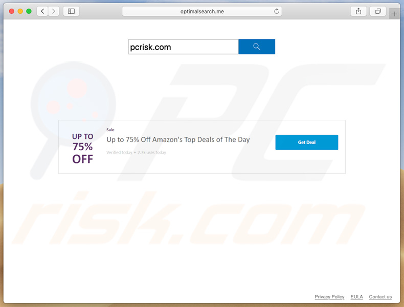 optimalsearch.me browserkaper op een Mac computer