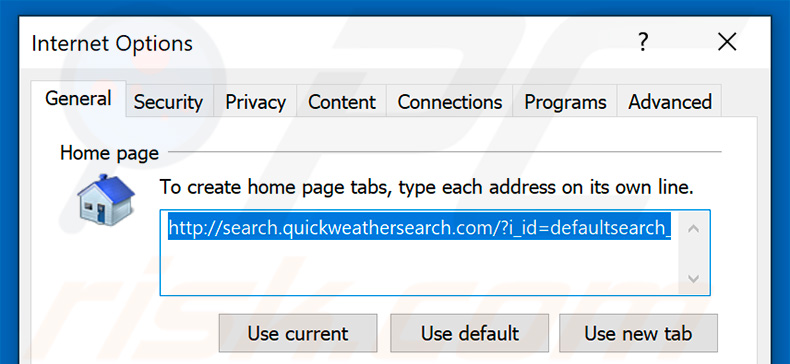 Verwijdering search.quickweathersearch.com uiy Internet Explorer startpagina