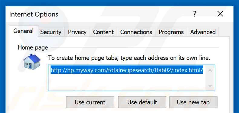 Verwijdering myway.com uit Internet Explorer startpagina