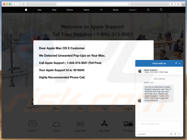 We Detected Unwanted Pop-Ups on Your Mac oplichting