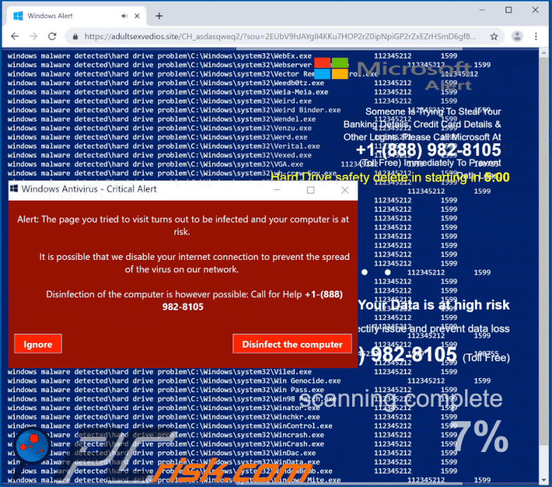 Windows Antivirus - Critical Alert oplichting gif