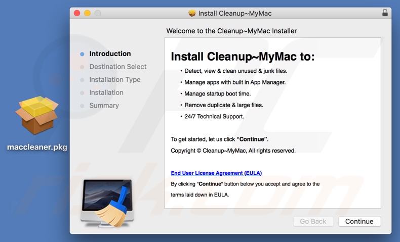 Installatie verspreidt Cleanup My Mac ongewenste applicatie