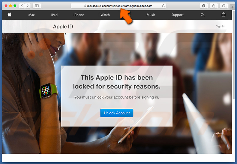 Apple ID oplichting pop-upvenster