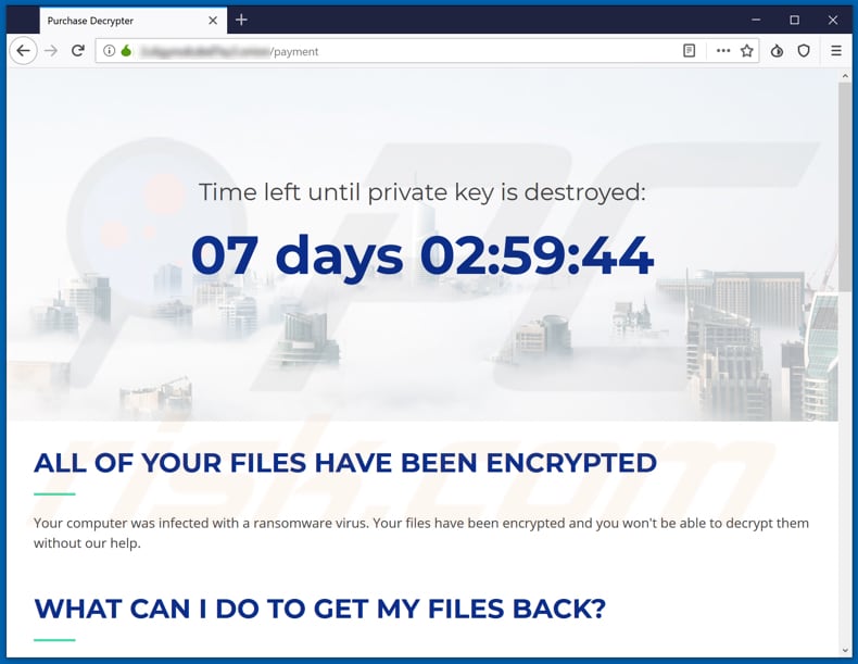 IS ransomware tweede Tor-pagina