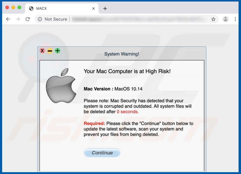 Mac System currently outdated and corrupted valse waarschuwing