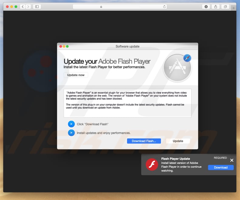 valse flash player update verspreidt adware van de Pirrit-familie