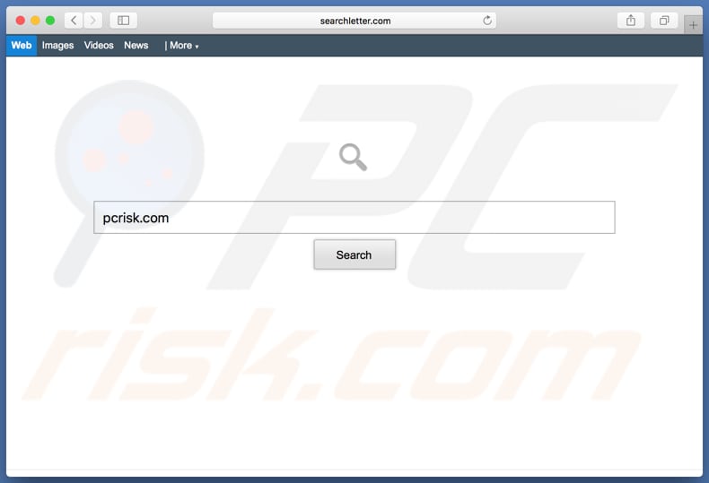 De searchletter.com browserkaper op een Mac-computer