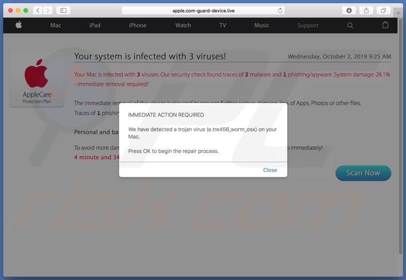 apple.com-guard-device[.]live oplichting