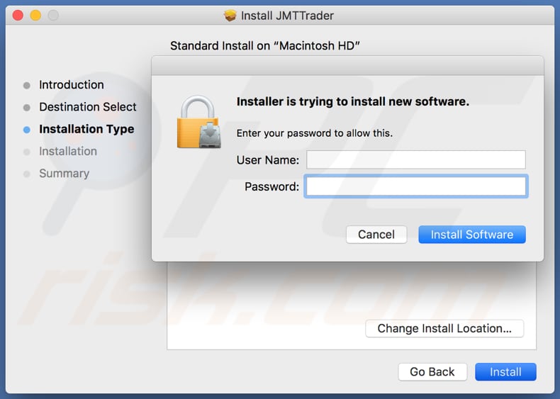 JTM Trader installatie vraagt toestemming om extra software te installeren
