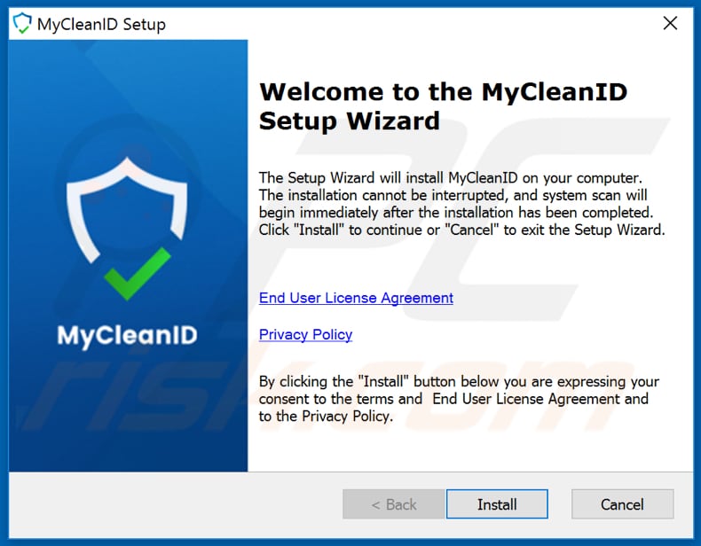 MyCleanID installatie setup