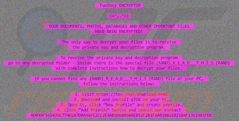 FuxSocy ENCRYPTOR decryptie instructies