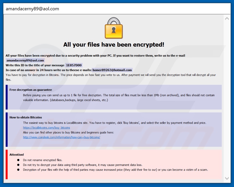 .VIRUS decryptie instructies