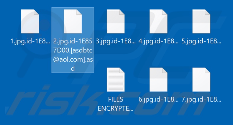 Bestanden versleuteld door Asd ransomware (.asd extensie)