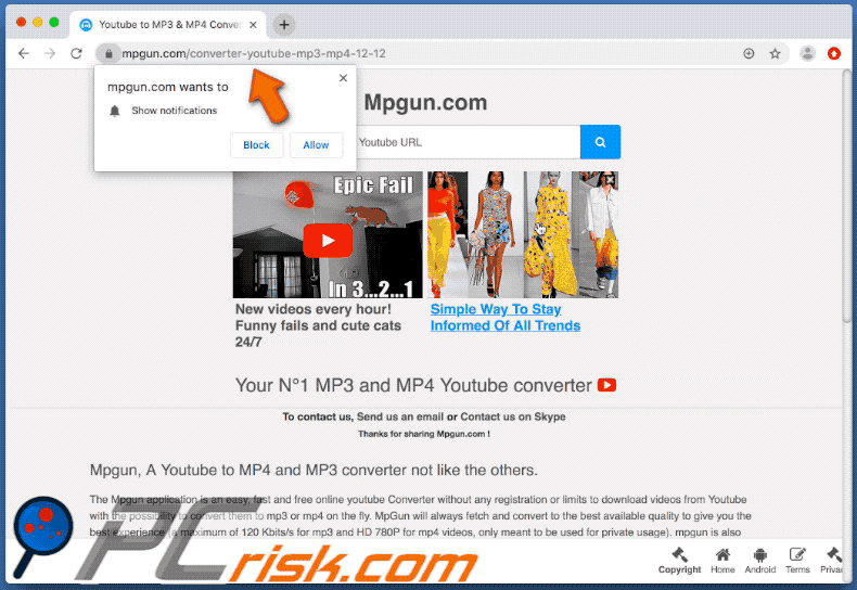 mpgun[.]com website (GIF)
