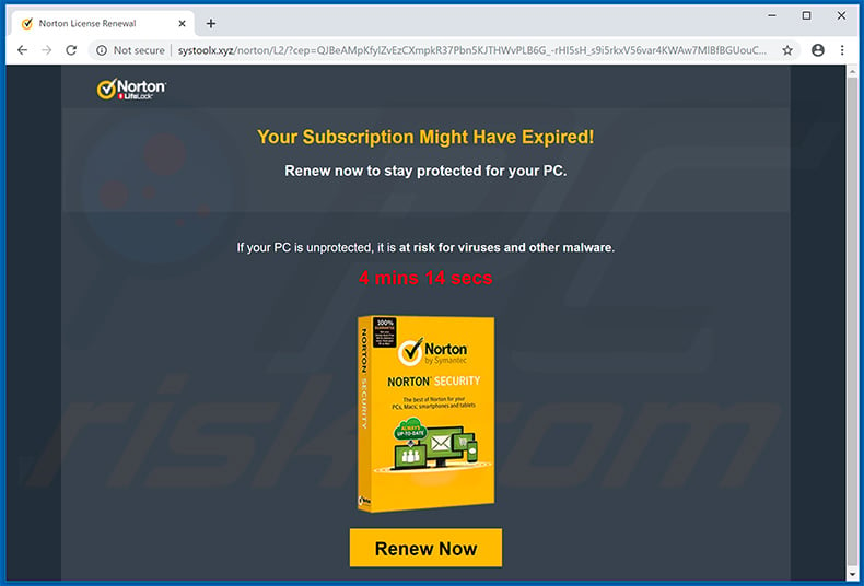 Norton subscription has expired today second variant
